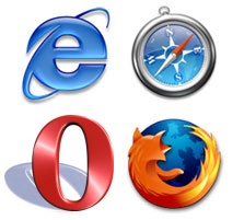 The four browser logos