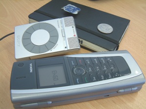 mobile phone and laptop
